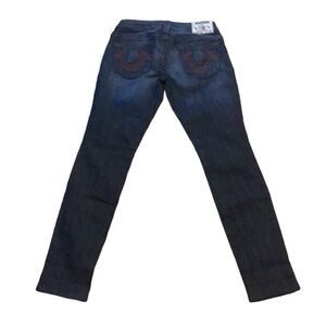 TRUE RELIGION SKINNY LOW RISE FIVE POCKET JEANS SIZE 25